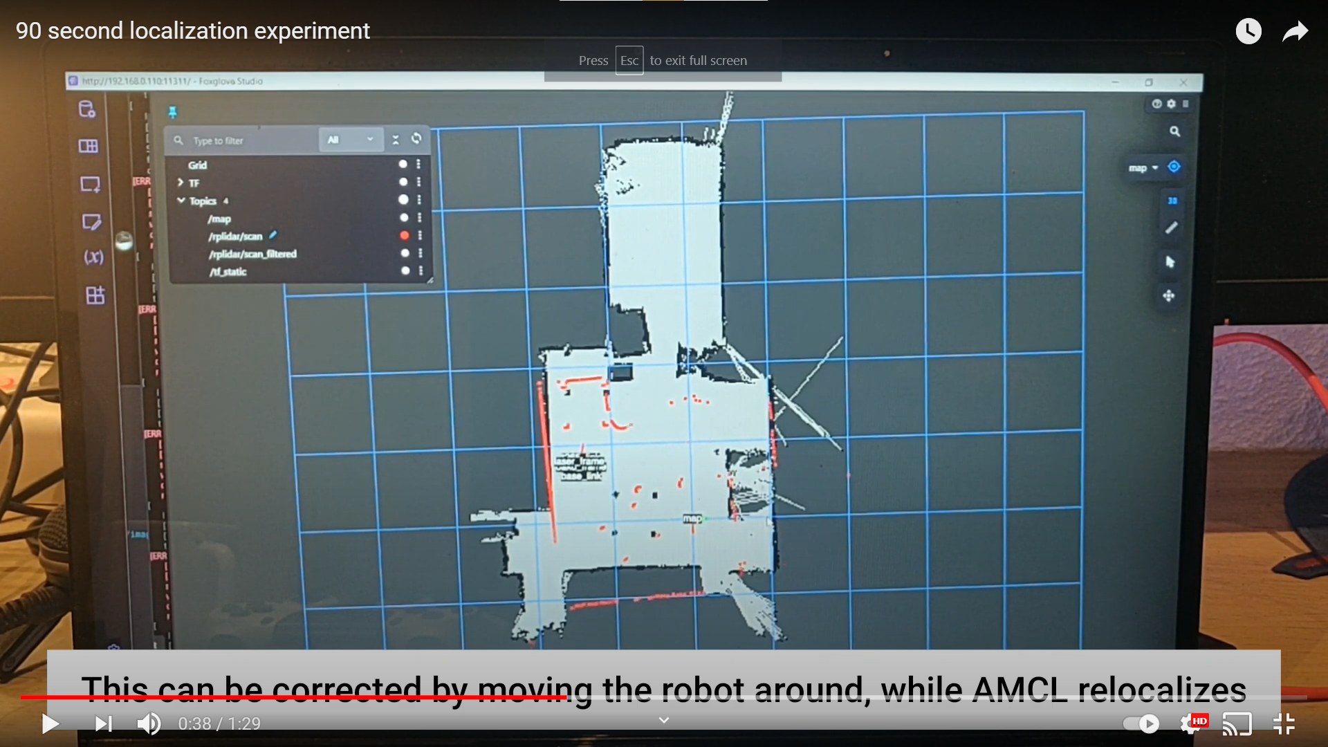 90 second localization experiment