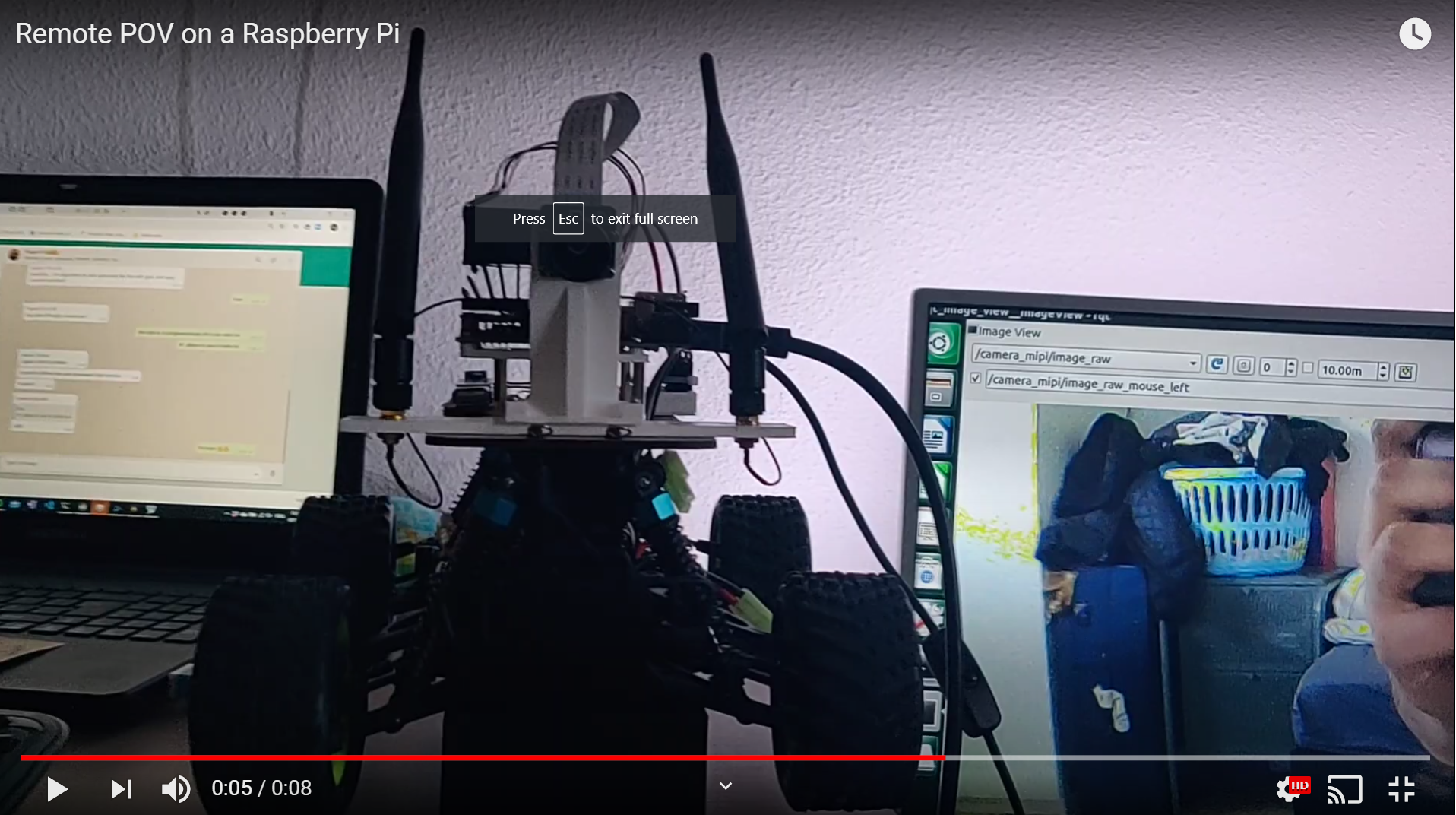Remote POV test: Jetson Nano (Camera source) and Raspberry Pi (Display)