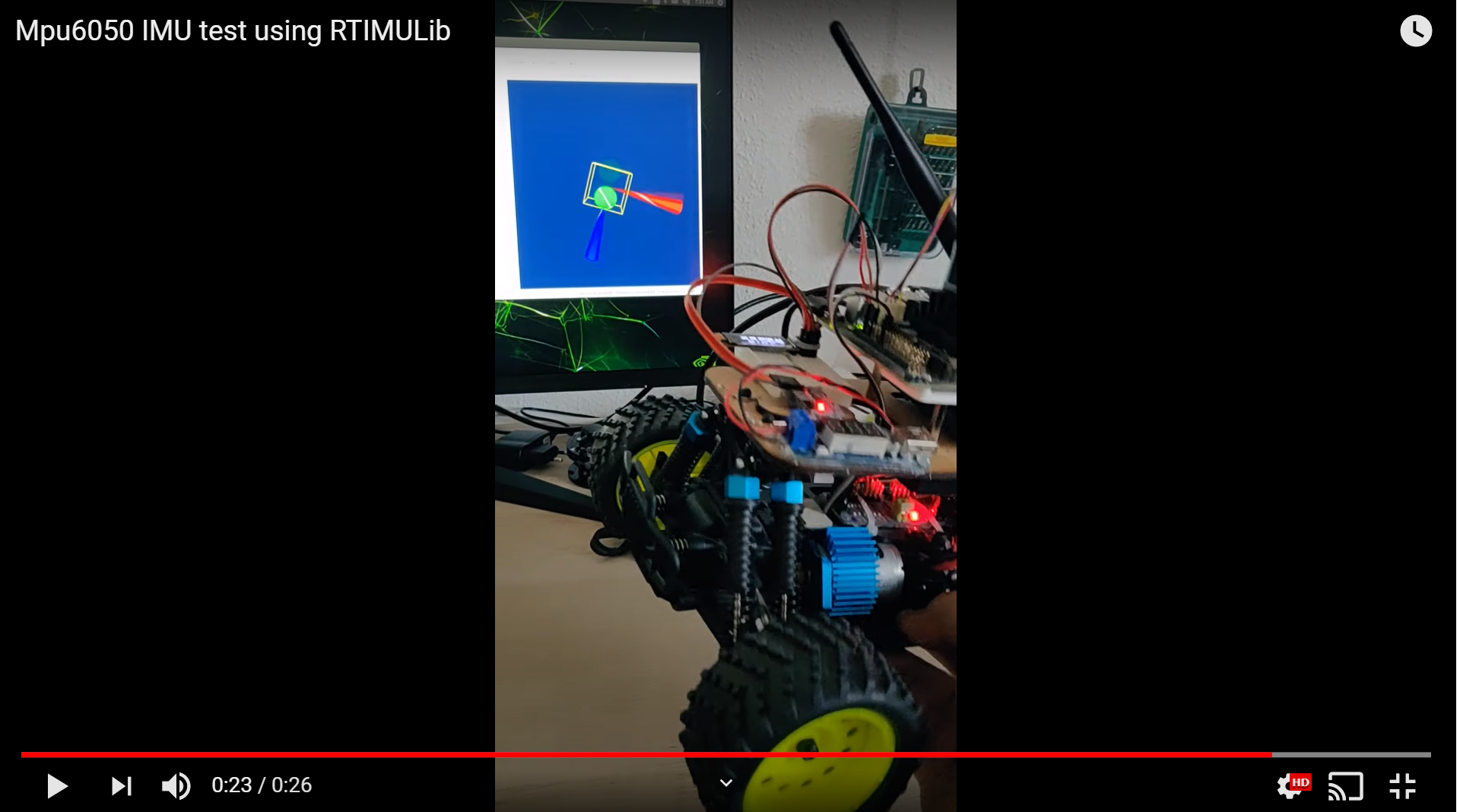 Static IMU calibration/test: MPU6050 with RTIMULib GUI