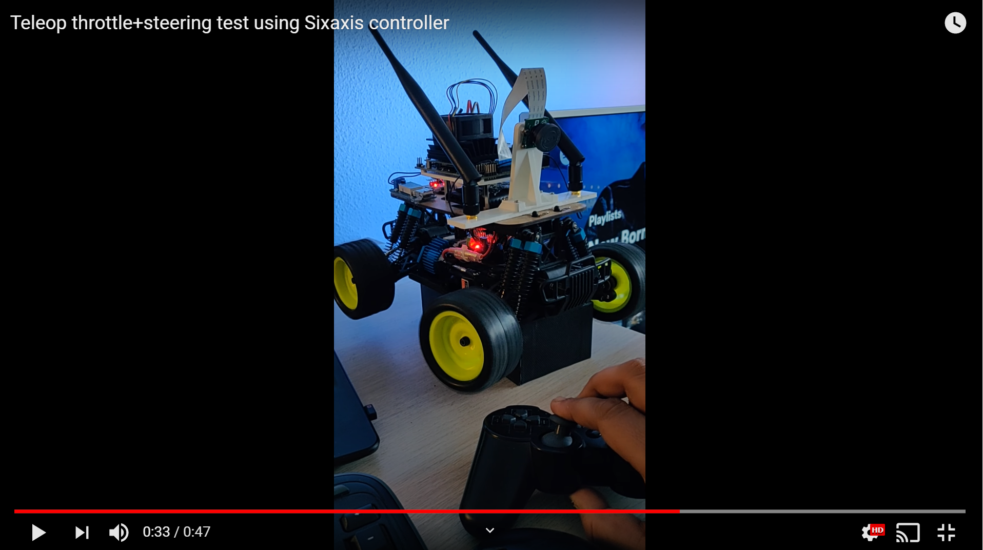 Static steering + throttle test: Sixaxis Controller